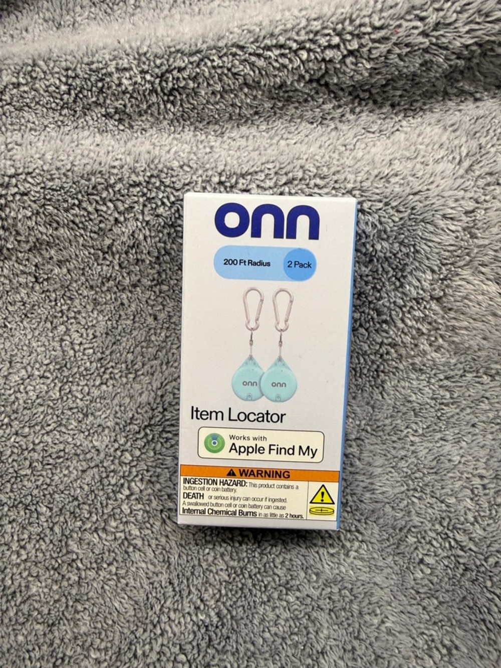 onn Teal Item Locator Key Finder - 2 Pack